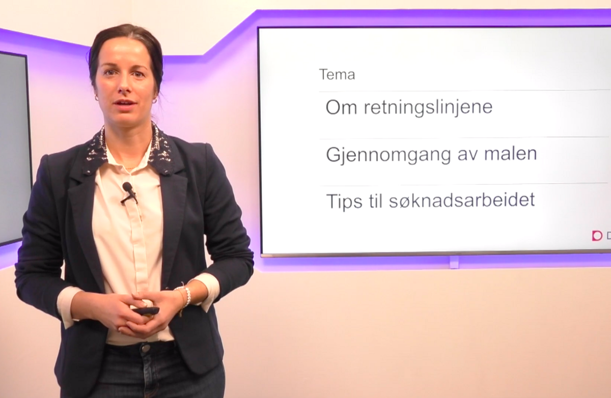 Fra veiledningsvideoen om medfinansieringsordningen.