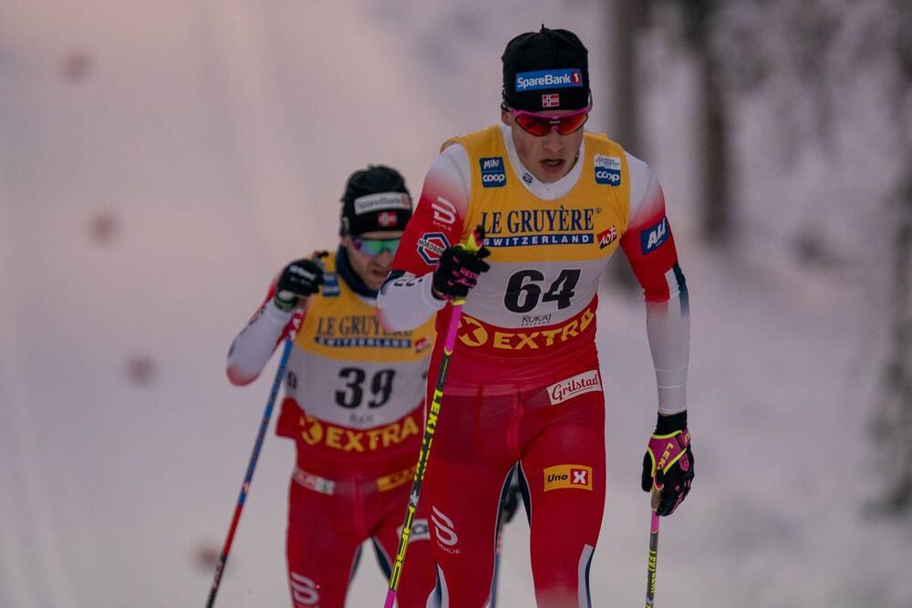 28.11.2020, Ruka, Finland (FIN):Johannes Hoesflot Klaebo (NOR) - FIS world cup cross-country, 15km men, Ruka (FIN). www.nordicfocus.com. © Vianney Thibaut/NordicFocus. Every downloaded picture is fee-liable.