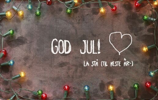 God jul på tavla med lys rundt God jul på tavla med lys rundt
