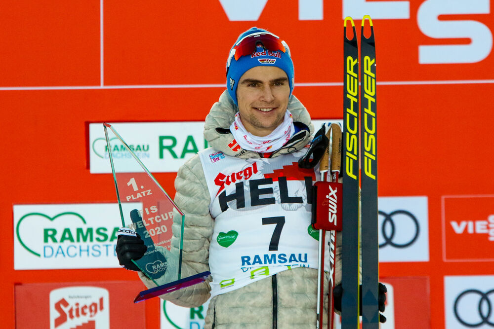 20.12.2020, Ramsau, Austria (AUT):Vinzenz Geiger (GER) - FIS world cup nordic combined men, individual gundersen HS98/10km, Ramsau (AUT). www.nordicfocus.com. © Volk/NordicFocus. Every downloaded picture is fee-liable.