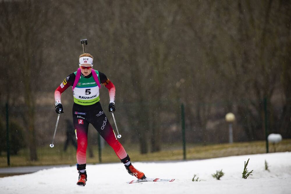 01.03.2020, Minsk-Raubichi, Belarus (BLR):Aasne Skrede (NOR) - IBU Open European championships biathlon, pursuit women, Minsk-Raubichi (BLR). www.nordicfocus.com. © Manzoni/NordicFocus. Every downloaded picture is fee-liable.