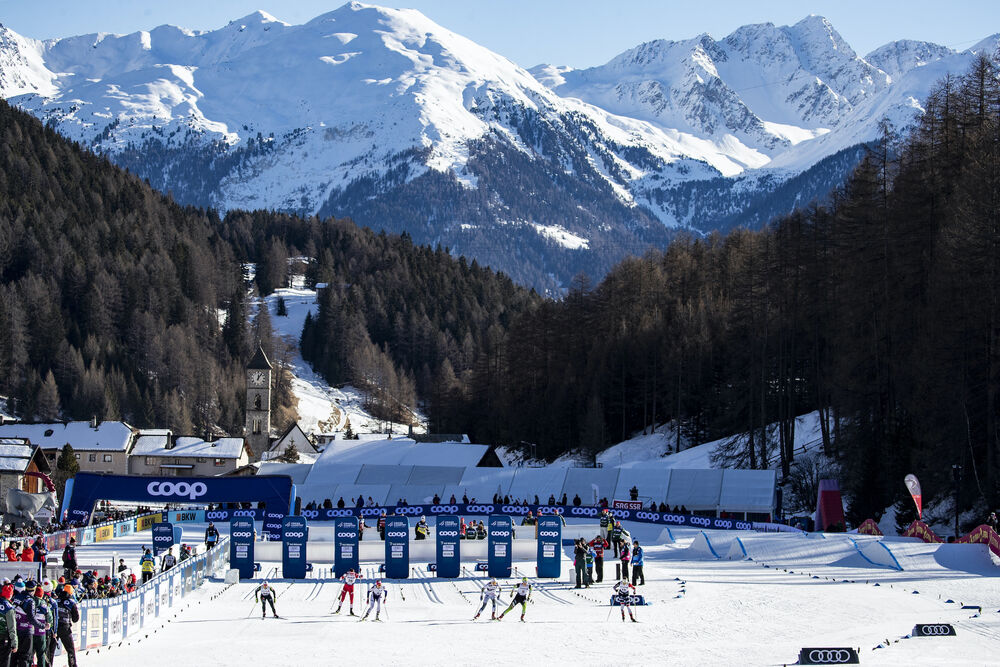 01.01.2019, Val Mustair, Switzerland (SUI): Start  - FIS world cup cross-country, tour de ski, individual sprint, Val Mustair (SUI). www.nordicfocus.com. © Modica/NordicFocus. Every downloaded picture is fee-liable.