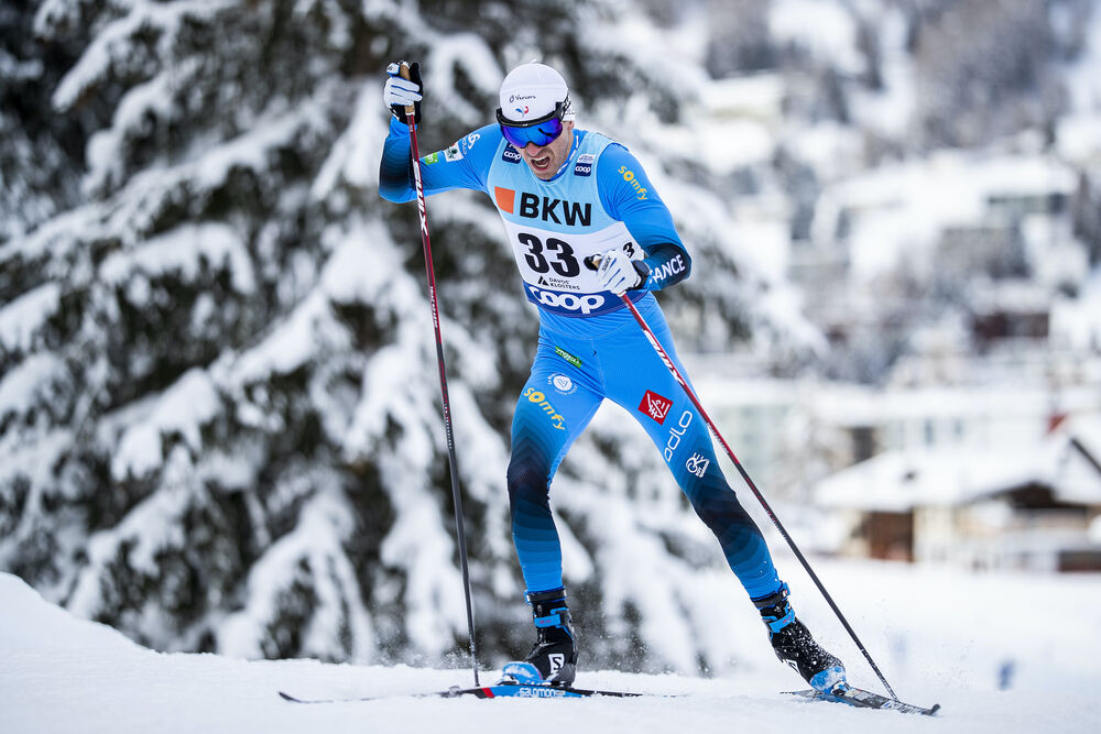 13.12.2020, Davos, Switzerland (SUI):Maurice Manificat (FRA) - FIS world cup cross-country, 15km men, Davos (SUI). www.nordicfocus.com. © Modica/NordicFocus. Every downloaded picture is fee-liable.