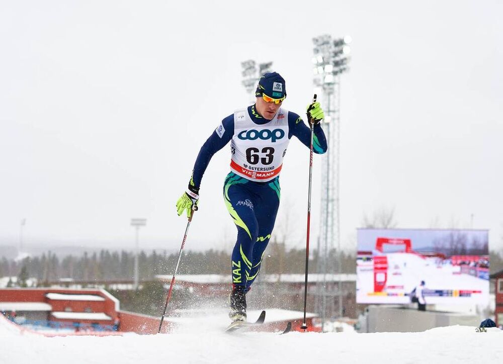 14.02.2015, Oestersund, Sweden (SWE): Nikolay Chebotko (KAZ)- FIS world cup cross-country, individual sprint, Oestersund (SWE). www.nordicfocus.com. © Felgenhauer/NordicFocus. Every downloaded picture is fee-liable.