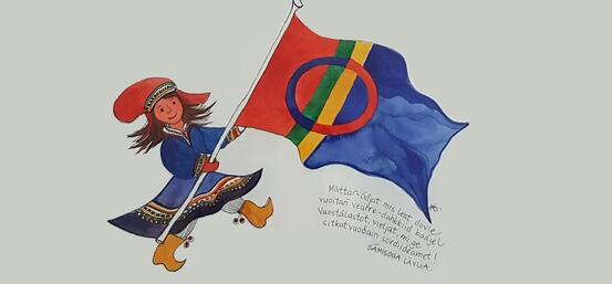 Anne Semb-illustrasjon til Nordnorske barnesanger