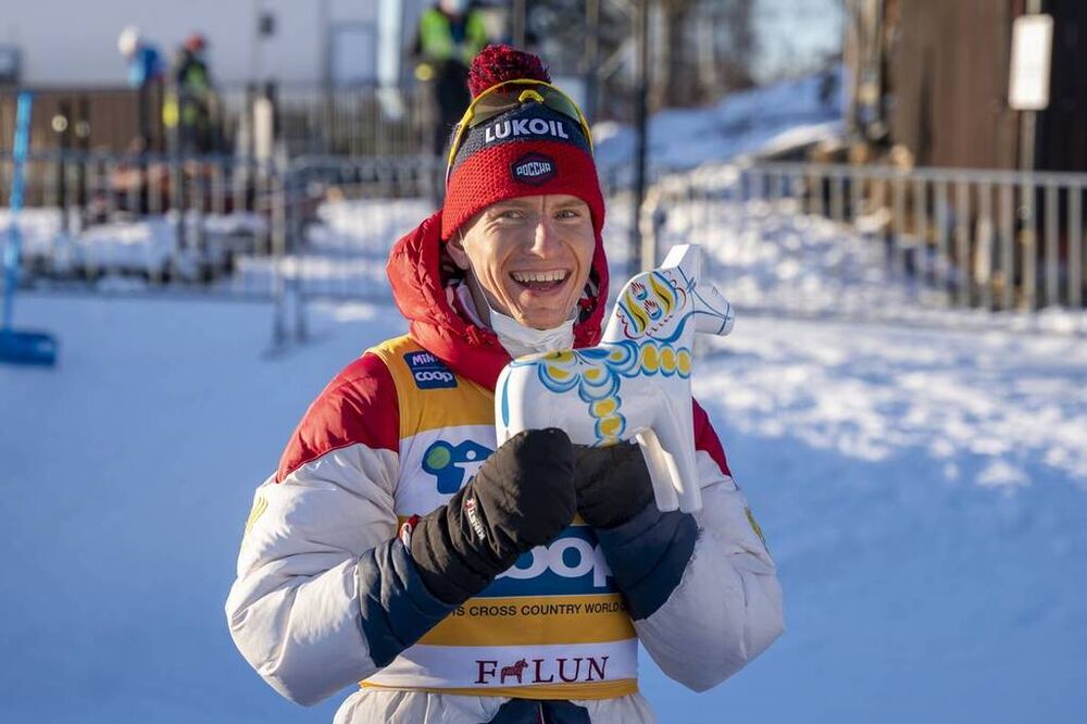 30.01.2021, Falun, Sweden (SWE):Alexander Bolshunov (RUS) - FIS world cup cross-country, 15km men, Falun (SWE). www.nordicfocus.com. © Thibaut/NordicFocus. Every downloaded picture is fee-liable.