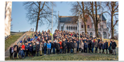 Ansatte i Etat for bygg og eiendom samlet i Lykkebergparken i Fredrikstad kommune. Foto: Fredrikstad kommune