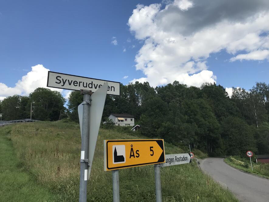 Syverudveien skal oppgraderes. Foto: Ås kommune/Kari Skarheim