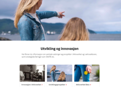 Ny arkivlov legger føringer for at Arkivverket skal utføre sitt samfunnsoppdrag på en ny måte og gi Arkivverket en utvidet rolle som digital kunnskapskilde. Foto: Klipp fra siden Utvikling og innovasjon, arkivverket.no