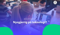 Foto: Fra forsiden av nettstedet jenterogteknologi.com