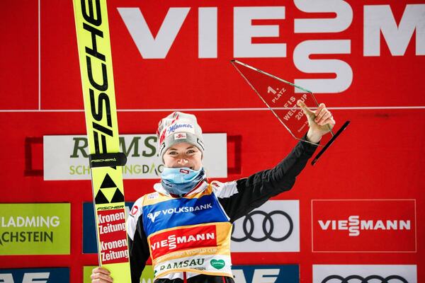 17.12.2021, Ramsau, Austria, (AUT):Marita Kramer (AUT), (l-r) - FIS world cup ski jumping women, individual HS98, Ramsau (AUT). www.nordicfocus.com. © Volk/NordicFocus. Every downloaded picture is fee-liable.