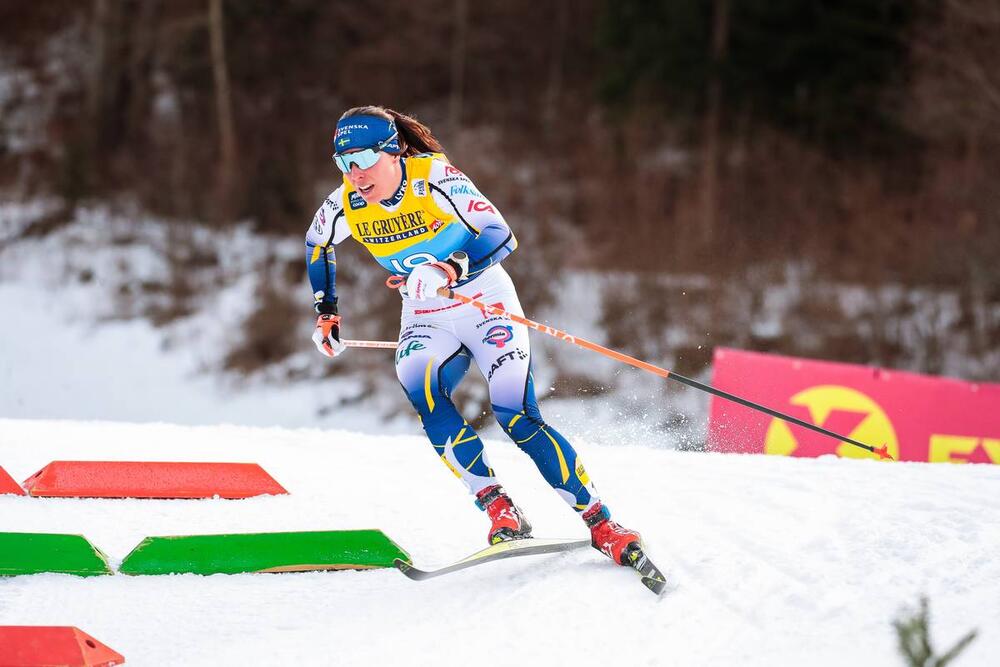 03.01.2022, Val di Fiemme, Italy (ITA):Charlotte Kalla (SWE) - FIS world cup cross-country, tour de ski, mass women, Val di Fiemme (ITA). www.nordicfocus.com. © Modica/NordicFocus. Every downloaded picture is fee-liable.