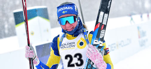23.02.2022, Soldier Hollow, United States of America (USA):Sara Andersson (SWE) - IBU Youth Junior World Championships, individual youth women, Soldier Hollow (USA). www.biathlonworld.com Â© Reichert/IBU. Handout picture by the International Biathlon U