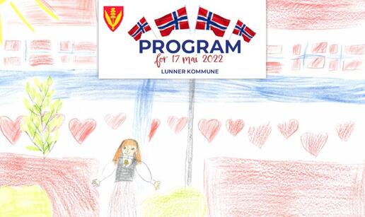 17. mai - Tegnet av Aurora Hasselgård Wideberg, Harestua skole