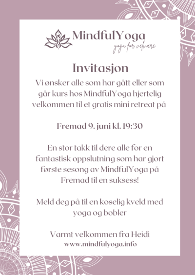 Invitasjon til sommeravslutning, hvitt og syrinfarget, med drømmefanger