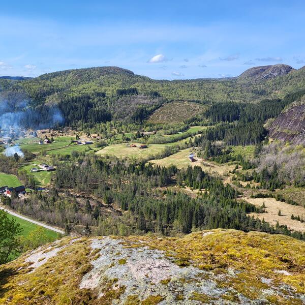 Utsikt fra postkasse heietur Røydan - Rofjellet