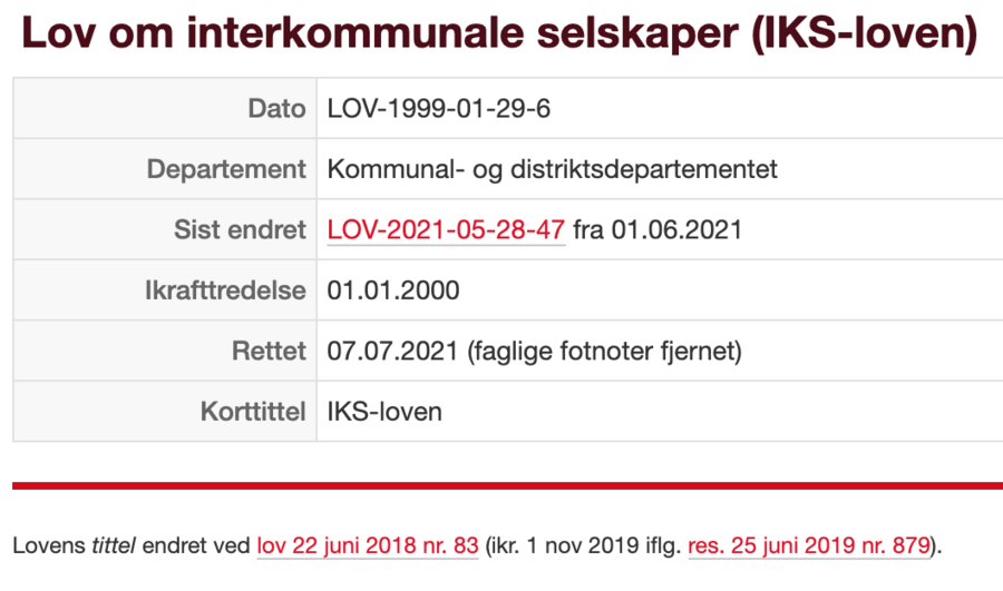 Skjermdump: Lovdata.no Skjermdump: Lovdata.no