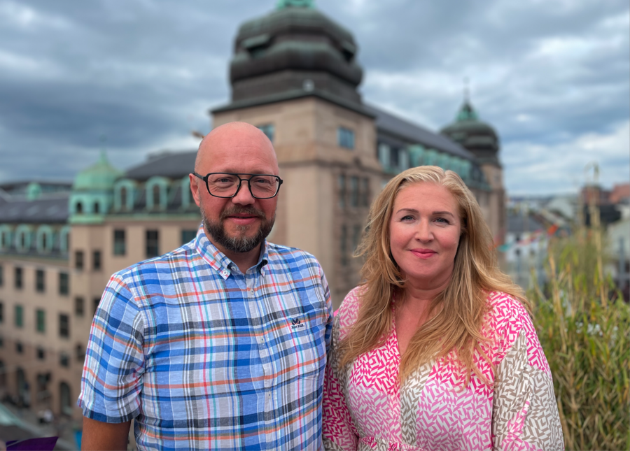 Gunnar Slinning Østad og Stina Kathrin Lillevik. Foto: Sindre Haarr