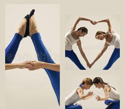 To venninner gjør yoga