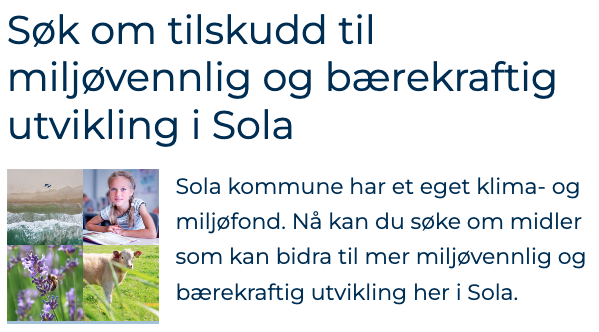 Sola kommune miljofond 2023