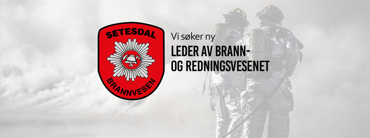 Illustrasjonsfoto med logoen til Setesdal brannvesen IKS og teksten