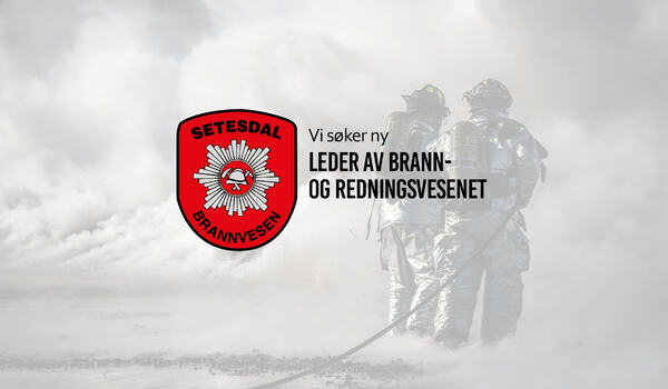 Illustrasjonsfoto med logoen til Setesdal brannvesen IKS og teksten