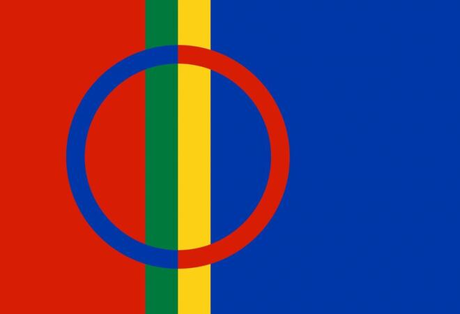 Det samiske flagget. 6. februar er samenes nasjonaldag.
