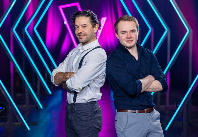 Claudi Faura Vs. Odin Brennhaug. The Voice - DuellFoto: Thomas Andersen / TV 2