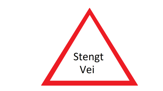 Stengt vei