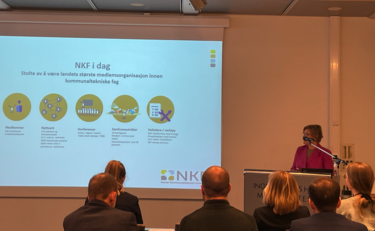 Kirsti Kierulf, administrerende direktør i NKF, under innspillsmøtet om Energikommisjonens rapport hos Olje- og energidepartementet.