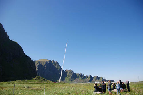 Et launch fra en rakett på Andøya