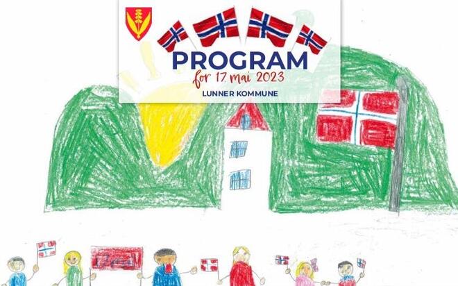 Forsidetegning til årets 17. mai-program