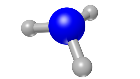 Illustrasjon av ammoniakk-molekylet