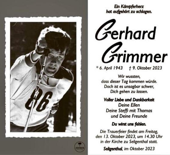 Gerhard Grimmer död