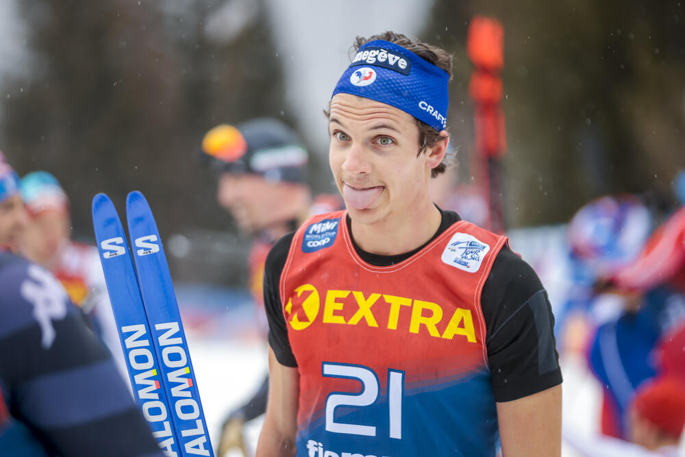 08.01.2023, Val di Fiemme, Italy (ITA):Clement Parisse (FRA) - FIS world cup cross-country, tour de ski, final climb, Val di Fiemme (ITA). www.nordicfocus.com. © Modica/NordicFocus. Every downloaded picture is fee-liable.
