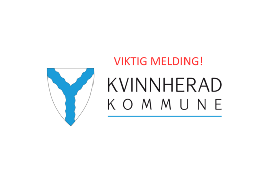 Kvinnherad kommune logo, viktig melding