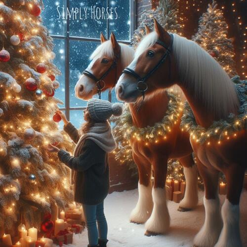 Hester i julestemning