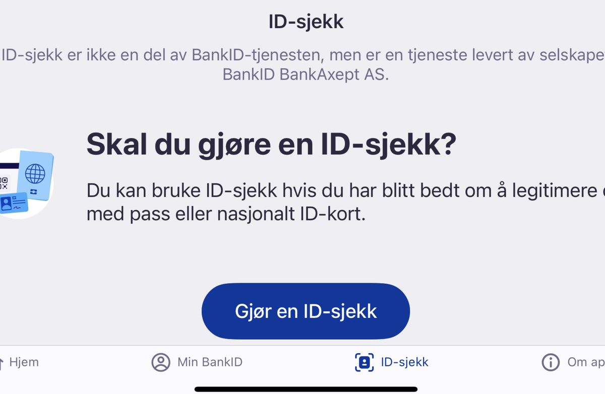 sjekk av id med bank-id-appen