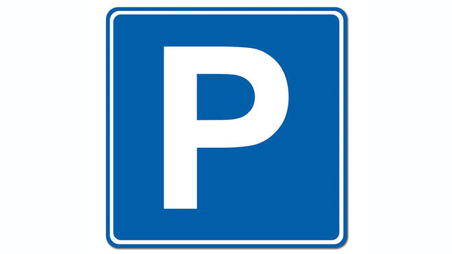 parkeringsskilt blå