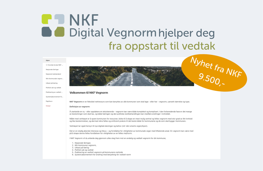 NKF Digital Vegnorm landingsside lanseringspris 24