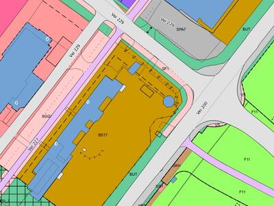 Utsnitt av delplan D36 Sentrumsområdet med forskningsparken