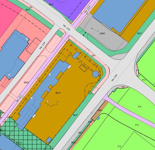 Utsnitt av delplan D36 Sentrumsområdet med forskningsparken