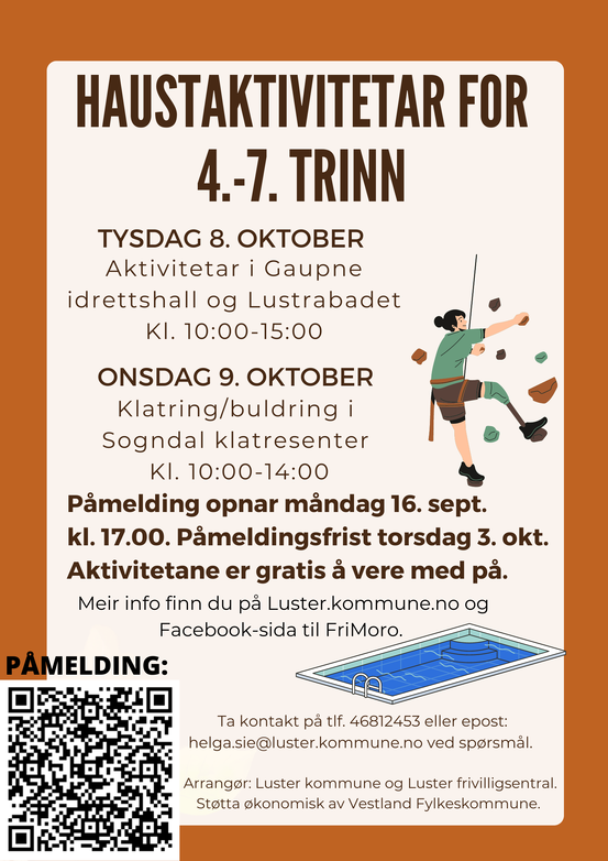 plakat om haustaktivitetar for 4.-7. trinn