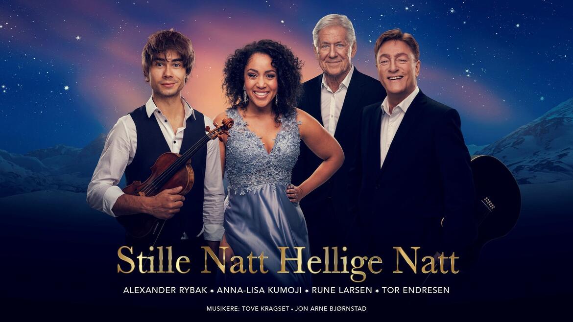 Julekonsert Stille natt Hellige natt arrangementsplakat