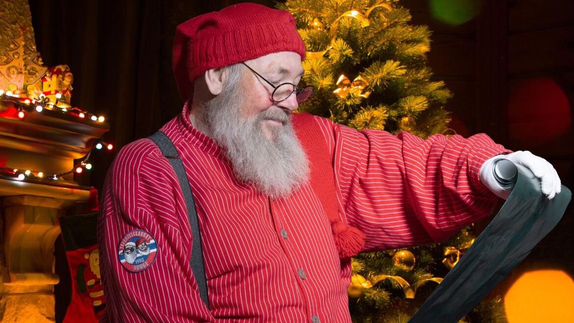 Nisse som leser ønskeliste