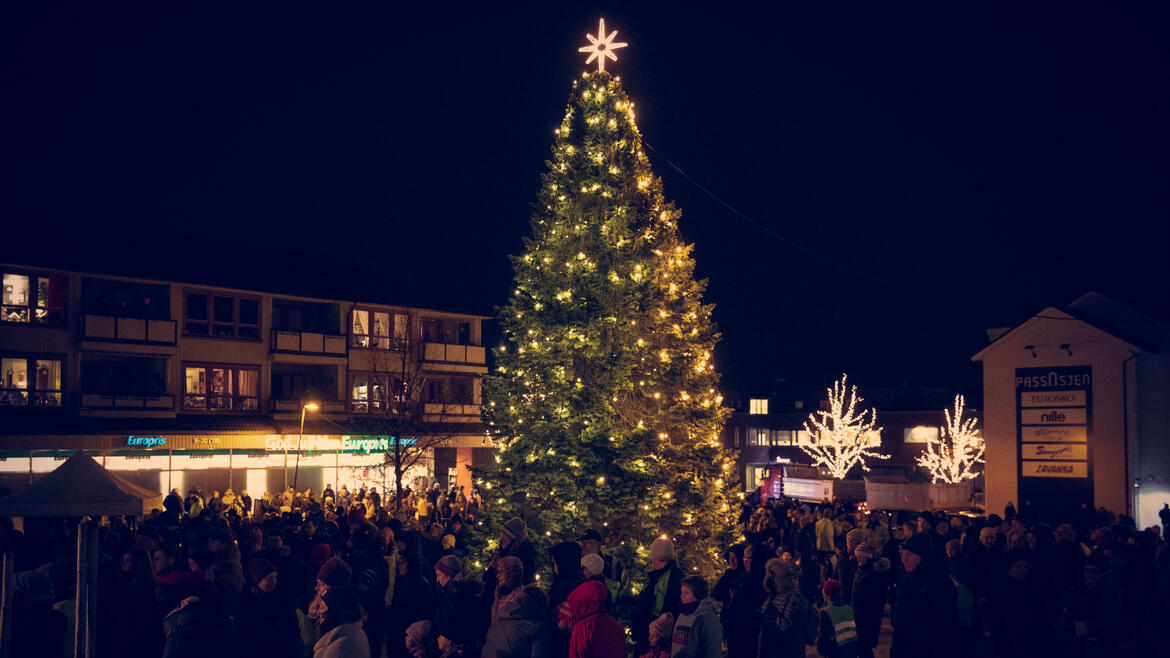 Foto fra julegrantenning Moev
