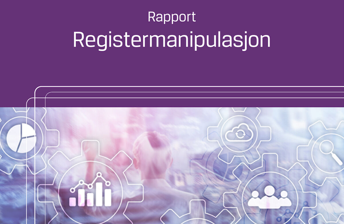 Bildet er et klipp fra forsiden av rapporten om registermanipulasjon