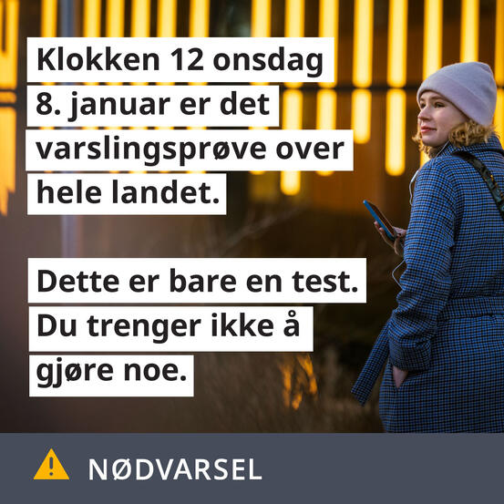 Plakat fra nødvarsel.