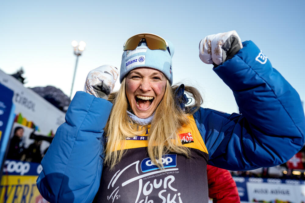 Ski de fond Jessie Diggins double la mise et conserve la tête du Tour