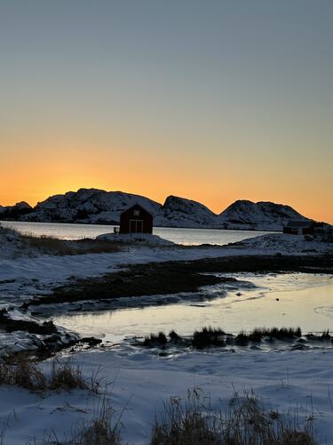 Fantastisk flott vær ved solsnu på Seløy. (Foto: Berit Johansen)